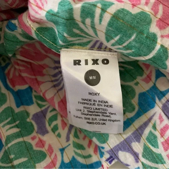 Rixo London Roxy Hibiscus Floral Long Sleeve Cotton Mini Dress, Medium - Picture 16 of 16